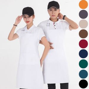 Delantal de Cocina Comercial Ecológico Blanco Personalizado con Mangas, Diseño Moderno, Algodón/Poliéster Natural para Adultos, Barbacoa, Horno - Product Image 2