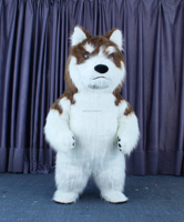 Carnaval Cosplay 2m gonflable Huskey chien jouets mobile dessin animé mascotte Costume unisexe peluche Huskey patrouille chien Costumes pour défilé