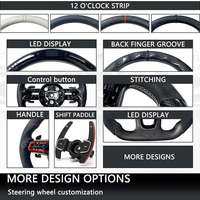 Volante de Fibra de Carbono para Mazda 3, Mazda 6, CX5, RX7, CX-4, CX-5, RX-7, Axela, Atenza, RX8, MX5, CX3, CX8, CX9