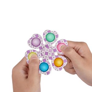 Jouet personnalisé créatif imprimé, Fidget Spinner en silicone multi-doigts à bulles – Jouet anti-stress pour 3, 4, 5 et 6 doigts - Product Image 1