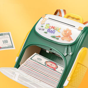 Hucha de regalo para niños con dibujos animados, máquina enrolladora segura con contraseña, hucha de cajero automático, mochila de plástico portátil para niños - Product Image 4