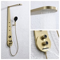 Nouvelle Douche Murale Multifonctionnelle Moderne pour SPA avec Affichage de Température, Ensemble de Douche Chaud et Froid à Effet Cascade