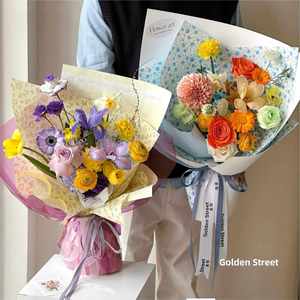 2025 New 35*50cm/pcs Colorful Tulip Flower <b>Pattern</b> Printed Kraft <b>Paper</b> Floral Wrapping <b>Paper</b> for Flower Shop Material - Product Image 6