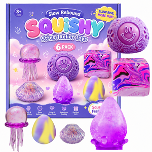 Coffret Cadeau Créatif de Jouets Anti-Stress à Presser en Forme de Cube, à Rebond Lent, pour Enfants de 5 ans et plus, Figurine de Bureau - Product Image 6
