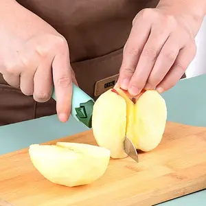 Couteau à fruits multifonctionnel à double extrémité épluchage ménager deux-en-un dortoir étudiants couteau de sécurité pliable et pliable