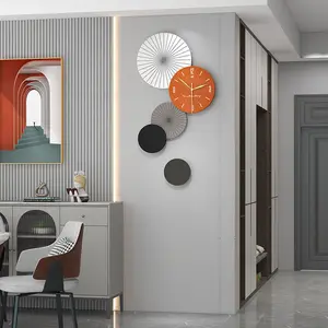 Reloj de pared minimalista de gran tamaño 3D decorativo de Metal nórdico moderno JJT para sala de estar, decoración de lujo para el hogar, reloj de pared