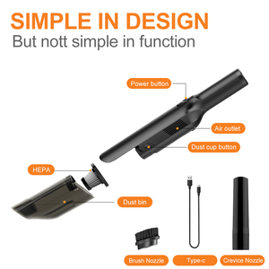 Two Versions Mini Car <strong>Vaccum</strong> <strong>Cleaner</strong> 12V or Rechargeable Wireless Small Portable High Power Hand Car Vacuum <strong>Cleaner</strong> - Product Image 4