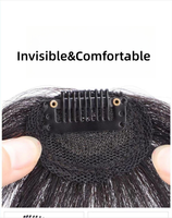 Prêt à expédier différentes franges cheveux humains pince à cheveux dans la frange avant frange Air Bangs avec Temple Clip dans Topper