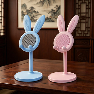 Rabbit Phone <b>Stand</b> Adjustable Desktop Holder For <b>Tablet</b> Phone Support Pink Blue Black Plastic <b>Stand</b> - Product Image 2