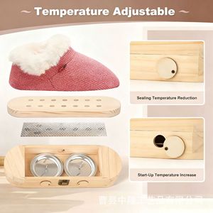 Zapatos de Moxibustión de Madera Maciza con Punta Redonda y Forro de Felpa, Dispositivo de Calefacción para el Cuidado de los Pies de Mujer - Product Image 4