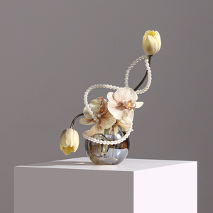 Designer moderne fait à la main avancé verre déco réaliste mixte petite fleur Art ornements <span class=keywords><strong>fleurs</strong></span> <span class=keywords><strong>artificielles</strong></span> détient l'eau vivante - Product Image 3