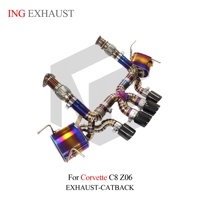 Échappement en titane personnalisé ING pour Corvette C8 Z06 5.5L LT6 2023+ |   Système à soupapes Burnt Purple