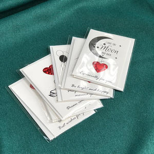 バレンタインデーの赤いハートのグリーティングカード封筒付き5x7インチエレガントな招待状結婚式やあらゆる機会に - Product Image 2