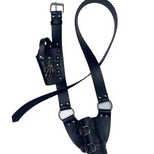 Steampunk Renaissance Piraten Schoudergordel Baldric Pu Lederen Flintlock Cutlass <span class=keywords><strong>Holster</strong></span> Larp Zwaard Pistool Houder Cosplay Kostuum - Product Image 5