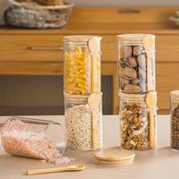 Couvercles ronds en bambou écologiques de qualité alimentaire avec anneau en silicone pour bocaux, flocons d'avoine, yaourt, collations - Vente directe usine