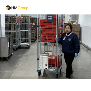 Tùy biến kim loại dây thép lưới hậu cần Trung Quốc siêu thị nhà máy bán sỉ Hot Bán tổ chống trộm CuộN <span class=keywords><strong>container</strong></span> - Product Image 4