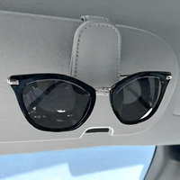 Clip de rangement magnétique universel en cuir PU pour lunettes de soleil et lunettes, fixation pare-soleil de voiture, accessoire automobile, best-seller Amazon