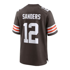 2025 новый топ сшитый дешевые американские футбольные майки Cleveland #12 Shedeur Sanders - Product Image 4