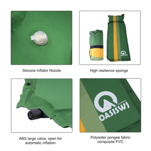 Inflatable không thấm nước Ngủ Cắm Trại mat với xây dựng trong gối chuyến đi ngủ Pad dã ngoại ngoài trời Đi Bộ Đường Dài dày đàn hồi bọt mat - Product Image 6