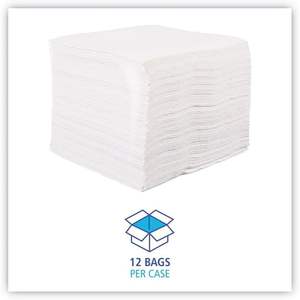 Boardwalk BWK-V030QPW 12 pouces. X 13 pouces Lingettes DRC - Blanches, paquet de 90 lingettes, 12 paquets/carton, nettoyants pour vitres - Product Image 5