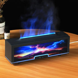 เครื่องเพิ่มความชื้นในอากาศอะคริลิคดีไซน์ภูเขาไฟ 3 มิติ พร้อมไฟสร้างบรรยากาศและกระจายกลิ่นหอม สำหรับใช้ในห้องนอนและสำนักงาน - Product Image 2