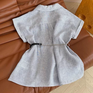 Elegante Maglione <span class=keywords><strong>Blu</strong></span> Lavorato a Maglia con Colletto in Pizzo, Maniche Corte, Stile Vintage per <span class=keywords><strong>Donna</strong></span> - Product Image 4