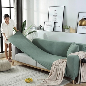 Funda elástica para <span class=keywords><strong>sofá</strong></span> de 1, 2, 3 y 4 asientos, suave, con fondo elástico, tela Jacquard de licra, color negro - Product Image 3