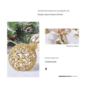 2025 vente chaude 128 pièces boule de noël en plastique électrolytique de haute qualité ensemble haut étoile arbre ornements pour décorations de fête - Product Image 2