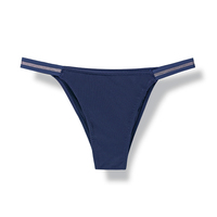 Braguitas invisibles sexy euroamericanas para mujer, sin costuras, de seda helada, tipo bikini, con tirantes finos, para deportes, enfocadas en la comodidad.