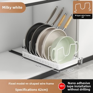 <span class=keywords><strong>Moderno</strong></span> Soporte Telescópico para Tapas de Ollas, Organizador de Tapas de Acero al Carbono, Extensible, con Longitud Ajustable - Product Image 5