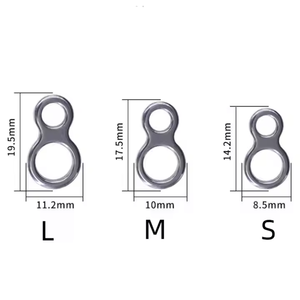 Anneaux en forme de 8 solides en acier inoxydable pour la pêche, accessoires de connecteurs de leurres pour jigging lent et hameçons d'assistance, forme poire - Product Image 2