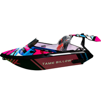 Botes de Karting Acuáticos, Aqua Karts Eléctricos con Asiento Extraíble, Mini Botes con Pantalla