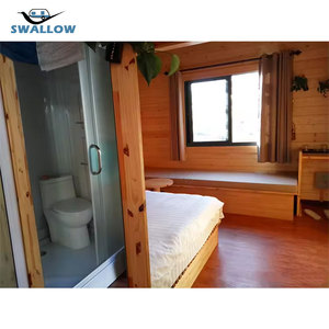 Maison <span class=keywords><strong>en</strong></span> bois prête à l'emploi Miniature Voyages <span class=keywords><strong>en</strong></span> <span class=keywords><strong>famille</strong></span> Campagne Remorque Maison mobile sur roues - Product Image 5