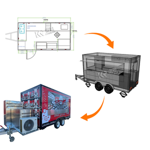 2025 High Quality Food Truck Hot Dog Pizza Coffee Ice Cream Mobile Fast Factory Food Trailer - Product Image 5