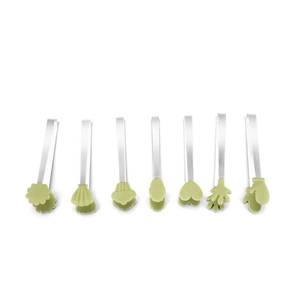 Stainless Steel Ice Cube Sugar Serving Tongs with Silicone Food Grill BBQ Clip for Party <b>Accessories</b> - Product Image 5
