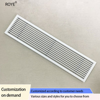 Diffuseur à fente linéaire de conception industrielle moderne Installation facile Grille de barre en aluminium réglable pour système de ventilation