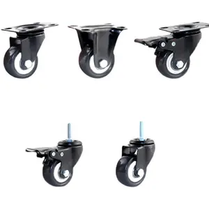 Factory direct 2 inch PVC gold diamond casters can rotate 360 degrees with brake bearing strong rack wheels