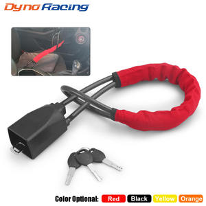 Cross-Border Anti-Theft Device Steel Car Steering Wheel Lock and Seat <b>Belt</b> <b>Buckle</b> Lock with 3 Keys Multiple Colors Available - Product Image 3