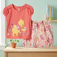 Ensemble de vêtements d'été pour bébés filles t-shirt imprimé ensembles de vêtements pour enfants enfants garçons enfants t-shirts 100% coton ensemble de vêtements pour enfants