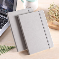 Couverture en cuir PU rose pour agenda, bloc-notes de poche personnalisé avec grille à points et bande élastique, pour Journal agenda