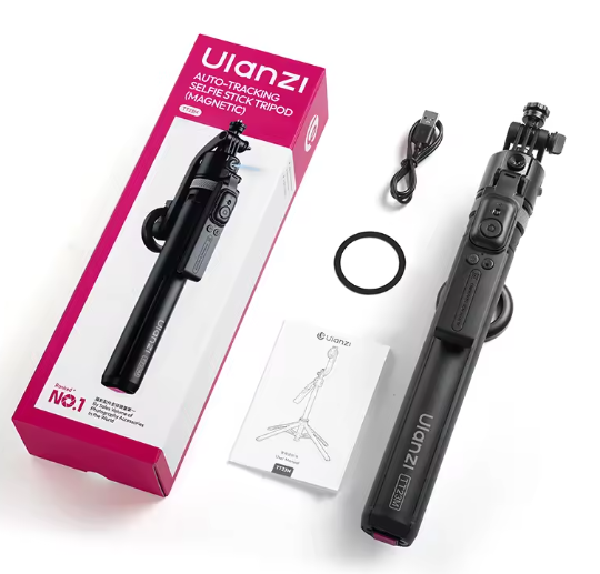Ulanzi TT23M Magnetic Auto-Tracking Selfie Stick Tripod Smart Face Tracking Selfie Stick Tripod for Outdoor Travel Vlog