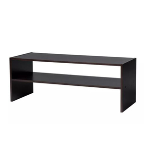 ชั้นวางรองเท้าไม้สีดำแบบ2-in-1ทนทานเก็บของอเนกประสงค์ที่เก็บรองเท้าบูตจัดพื้นที่กว้างขวางสำหรับเฟอร์นิเจอร์บ้านที่อยู่อาศัย - Product Image 1