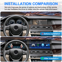 Moniteur radio Android Navihua à double écran incurvé de 32 pouces pour BMW Série 5 F10/F11/F18, cockpit LCD, cluster virtuel Linux