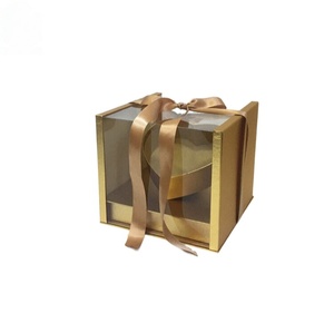 3D Heart <b>Square</b> PVC Window Flower Box Bridesmaid Fresh Flower Gift Box for Birthday - Product Image 2