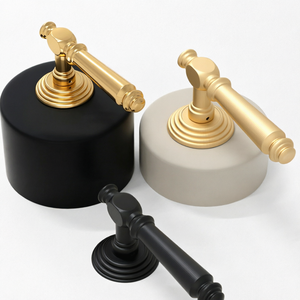 มือจับประตูทรงกรวยทองเหลืองคุณภาพสูงทันสมัยสำหรับโรงแรม ติดตั้งง่าย - Product Image 1