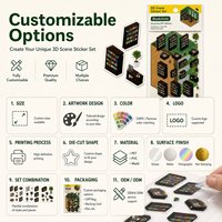 Pegatinas Decorativas en 3D de PVC Impermeables Personalizadas, Juego de Calcomanías en Relieve para Diarios, Álbumes de Recortes, Cuadernos y Regalos