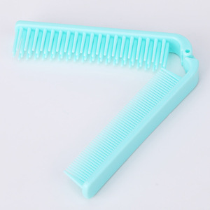 Peine para el cabello plegable de doble cara, material TPEE, portátil para viajes y uso doméstico, color azul y rosa aleatorio - Product Image 4