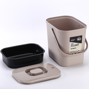 Özel Logo küçük çay drenaj kova plastik kova gıda kompost <span class=keywords><strong>Bin</strong></span> mutfak çöp kutusu kapaklı - Product Image 2