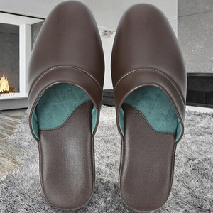 Brown Suede Women's House <b>Slippers</b> <b>Soft</b> Sole Slip-On Mule Shoes Round Toe Indoor Winter Home Wear - Product Image 3