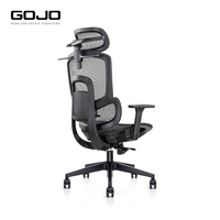 Silla de Oficina Ergonómica de Alta Gama con Respaldo Alto y Soporte Lumbar Ajustable de Nailon Moderno para Reuniones de Negocios, Diseño Más Reciente